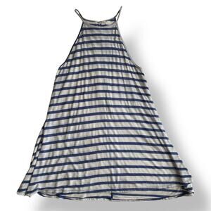 Billabong Loose Fit Striped Mini Dress Juniors Size M Blue White Summer